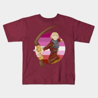 Sera and Lesbian Pride Flag Kids T-Shirt